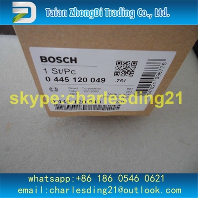 China Inyector común original y nuevo 0445120049 de Bosch del carril de combustible proveedor