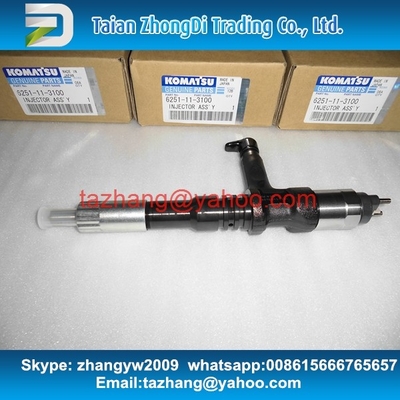 Inyector común auténtico del carril de DENSO 095000-6070 para el motor 6251-11-3100 de KOMATSU PC400/450-8 proveedor